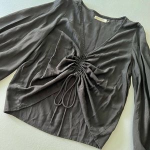 Cropped Big Sleeve Blouse